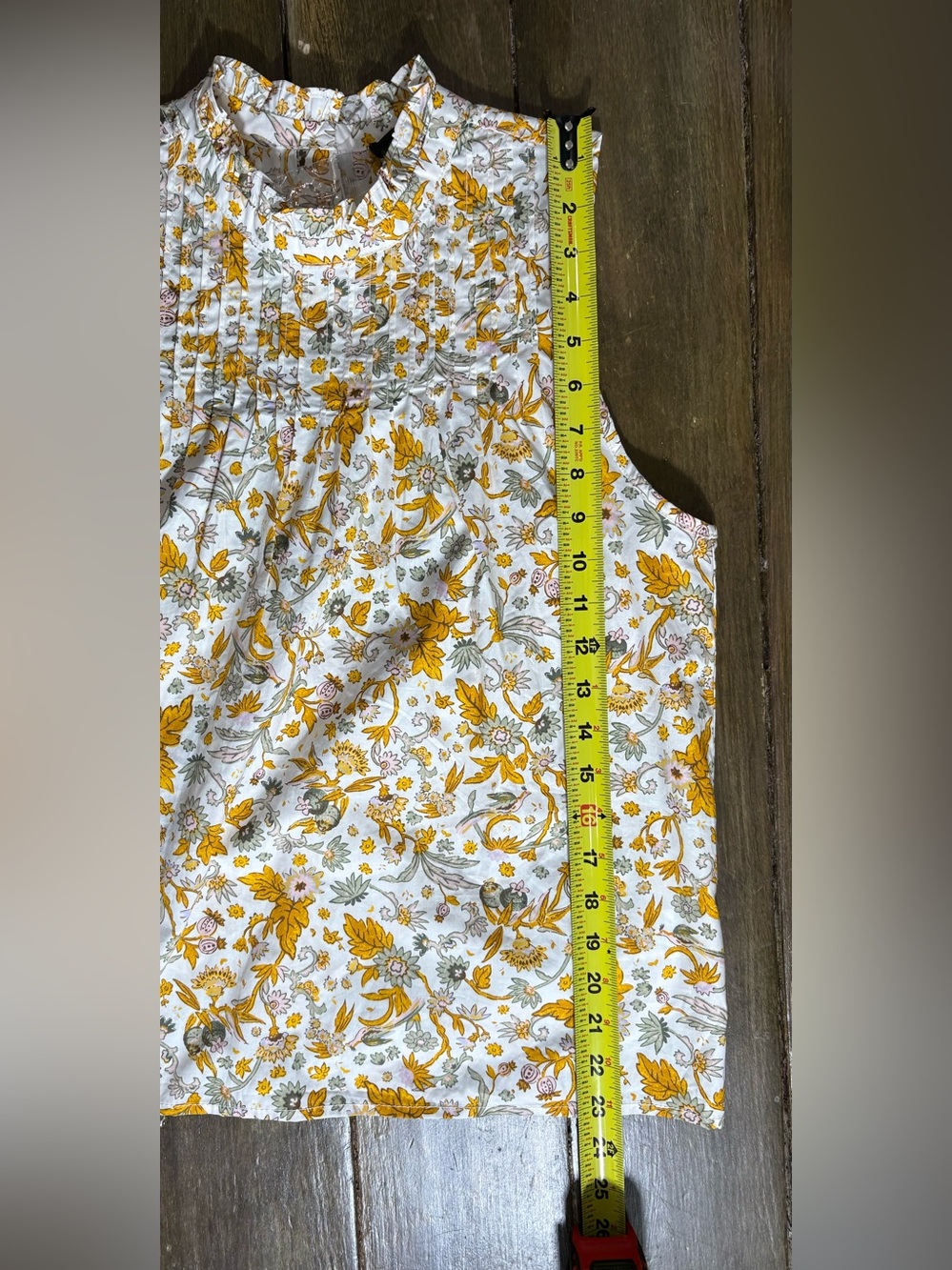NWOT J. Crew Pintuck Cotton Poplin Top in Sunny Blooms Size Medium - Picture 9 of 10